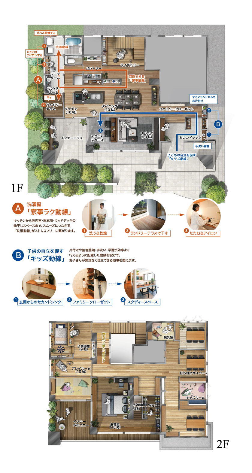 家事ラク動線や多彩な提案の“間取り”を確かめよう！